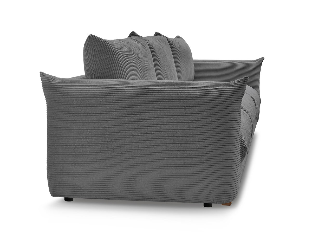 Bobochic Ernest Sofa 3-Sitzer 266 × 106 cm Cordsamt Dunkelgrau