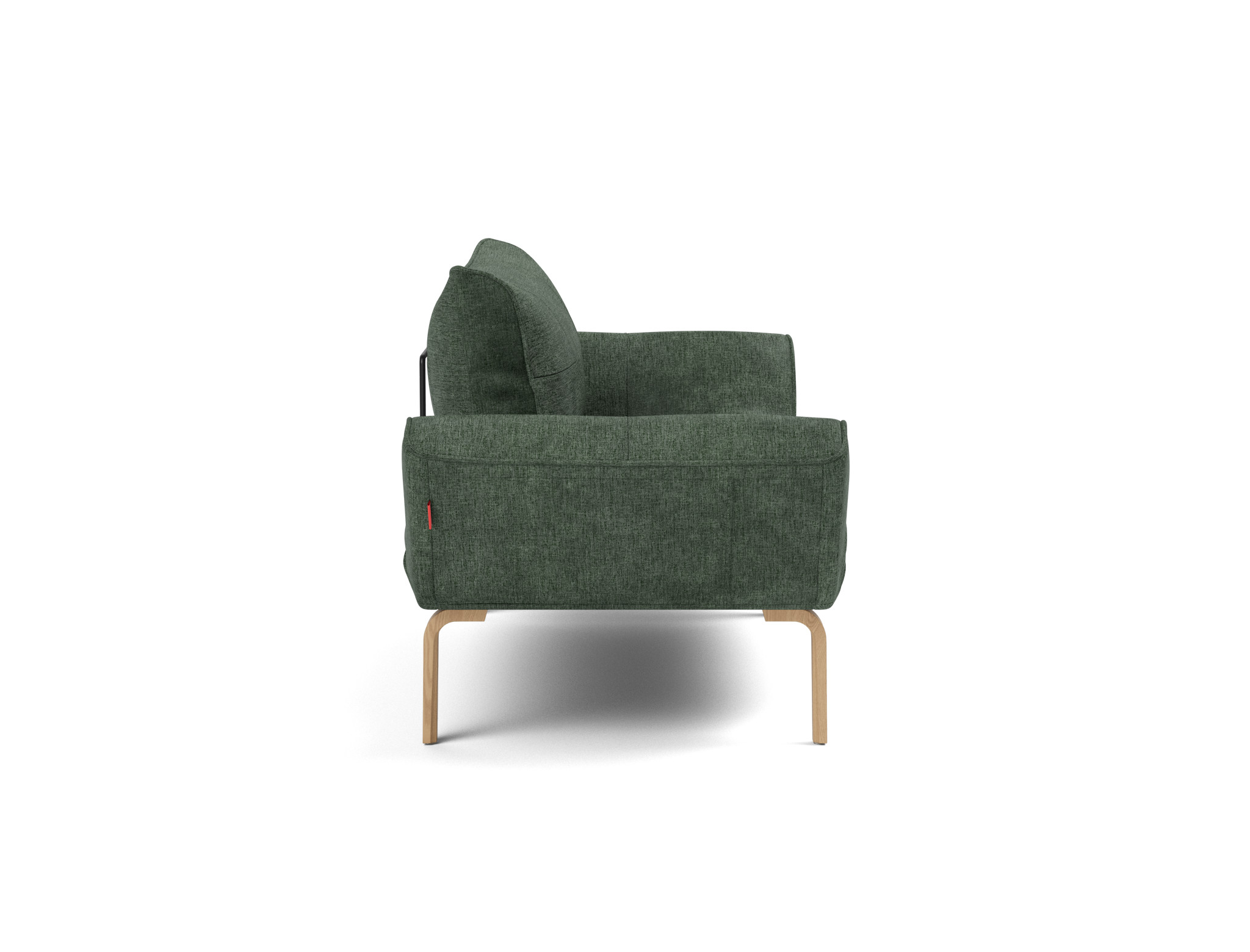 Tagesbett Zeal Flachgewebe Avella 281-Pine-Green Beine Bow Eiche