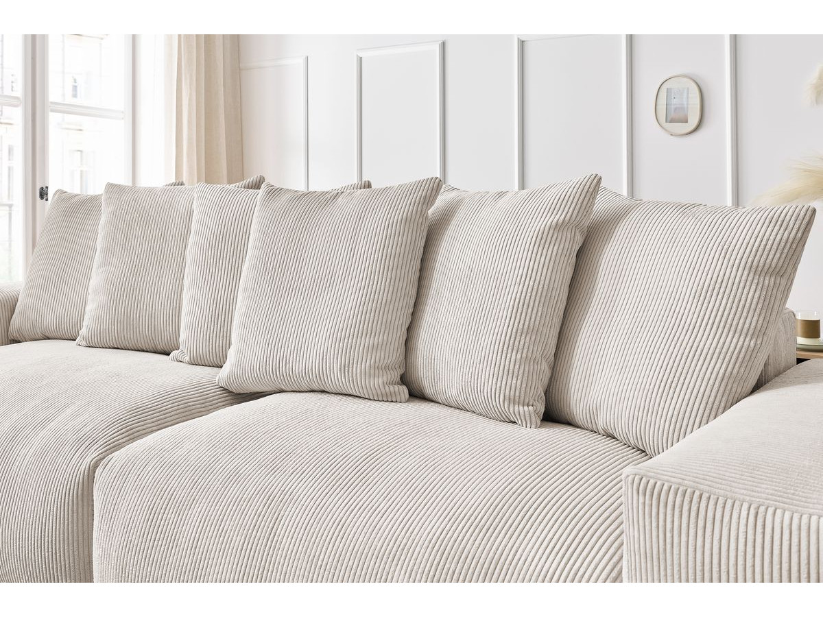 Bobochic Voltaire Sofa 4-Sitzer 320 × 124 cm Cordsamt Beige