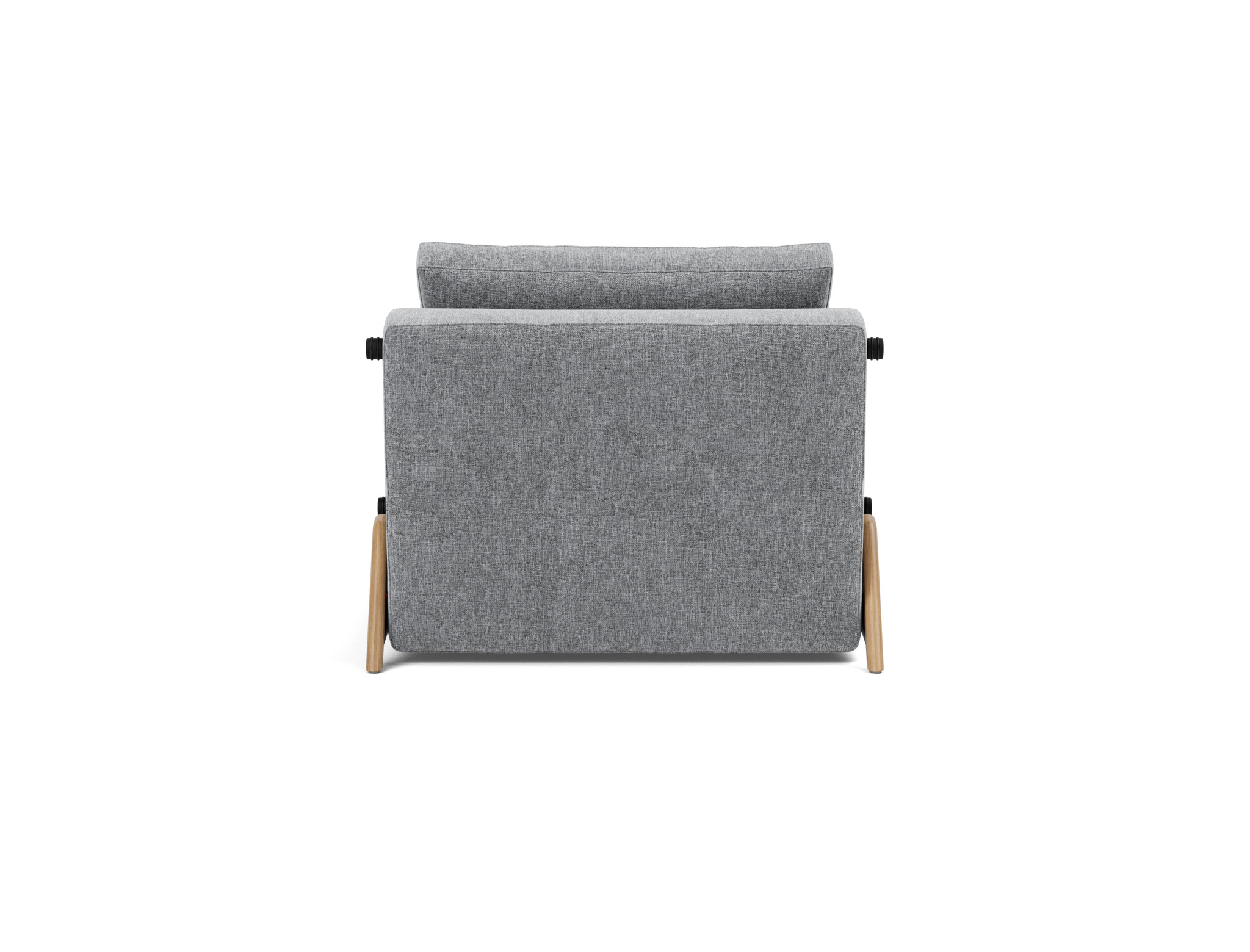 Schlafsessel Cubed 90 Strukturierter Stoff Twist 565-Granite Beine Eiche