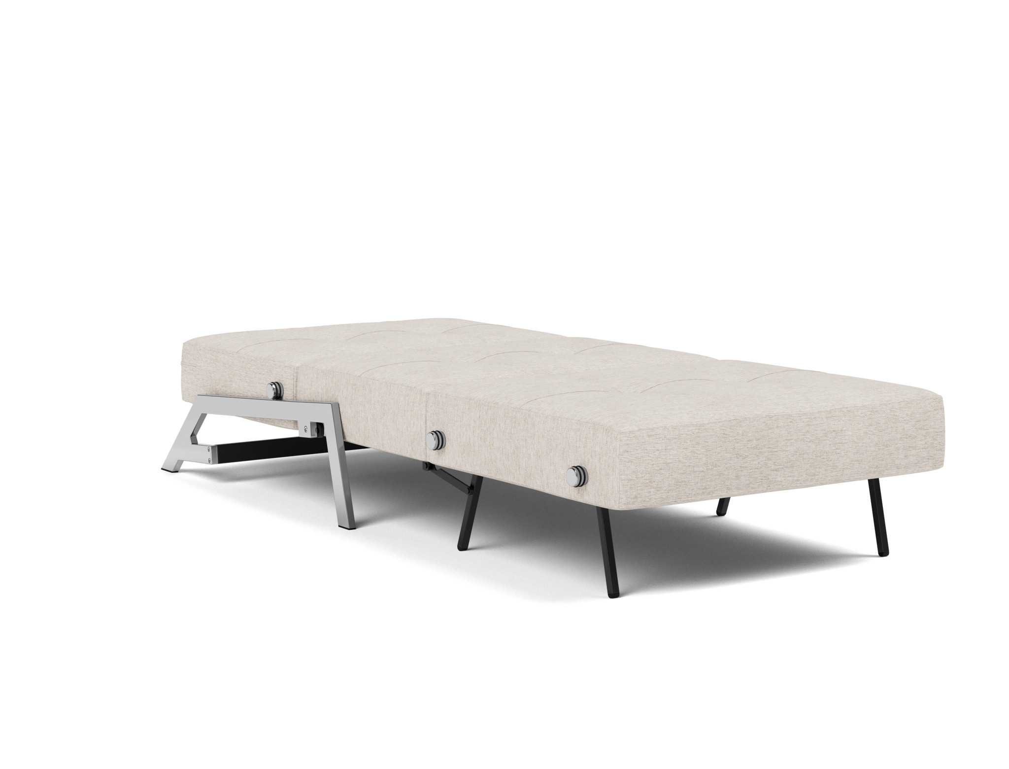 Schlafsessel Cubed 90 Chenille Yuveno 470-Natural Beine Chrom