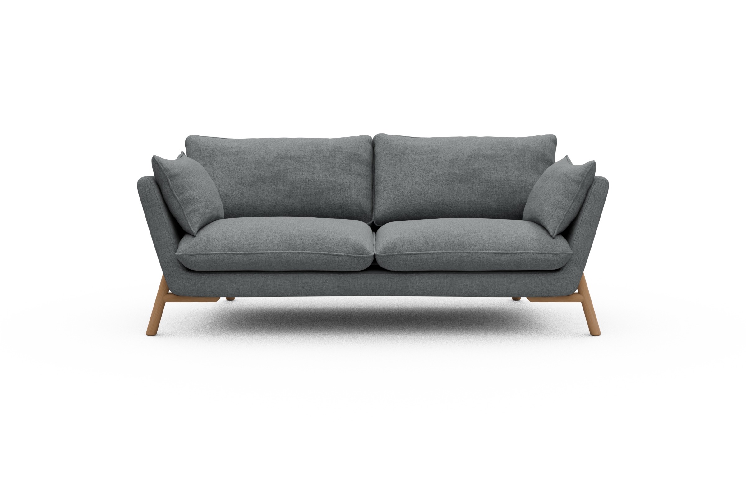 Skandi Home Sofa Emil 2-Sitzer Beinfarbe Eiche Natur Casone-Gravel-Grey moebelfaktor