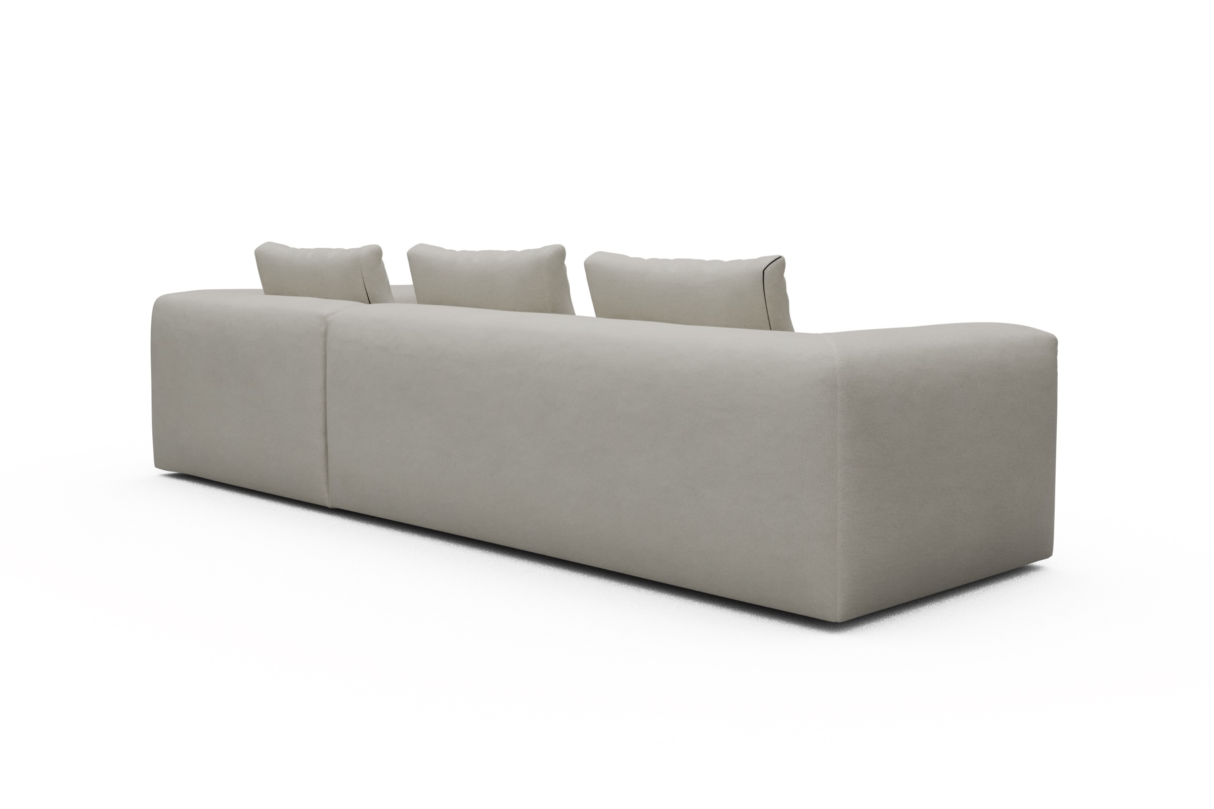 Ecksofa Fred Relax-Ecke rechts mit 2,5-Sitzer Denari-Clean-Beige