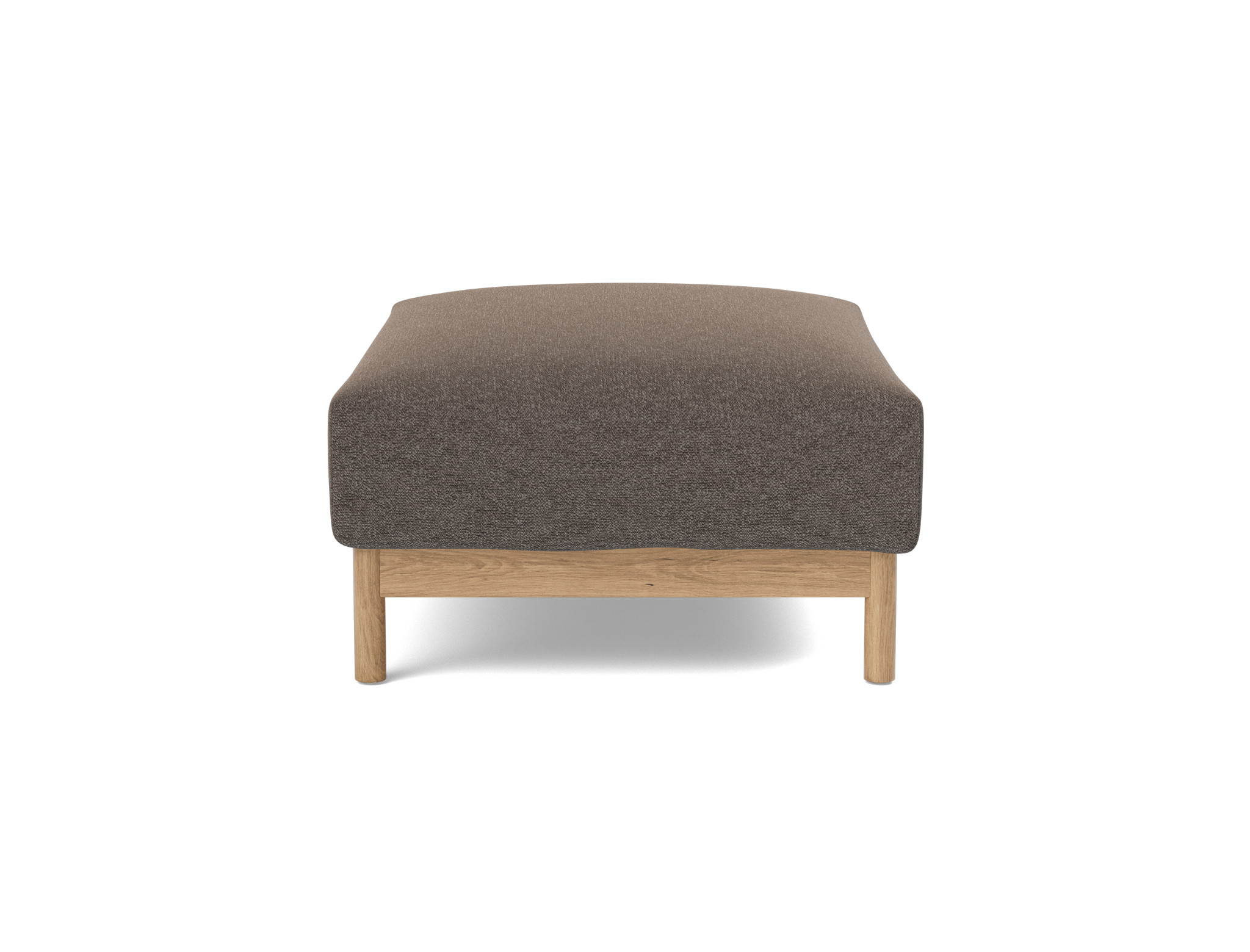 Hocker Malloy Boucle Skandi 530-Taupe Beine Eiche
