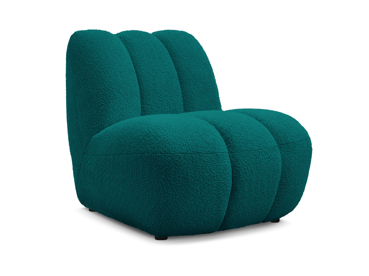 Bobochic Janissaire Sessel 81 × 90 cm Bouclé-Stoff Hellblau