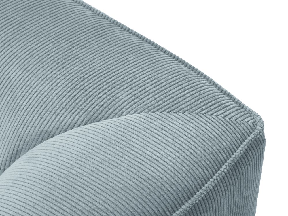 Cosmopolitan Design Ecksofa Siena 4-Sitzer Kord Scala Hellblau Rechts