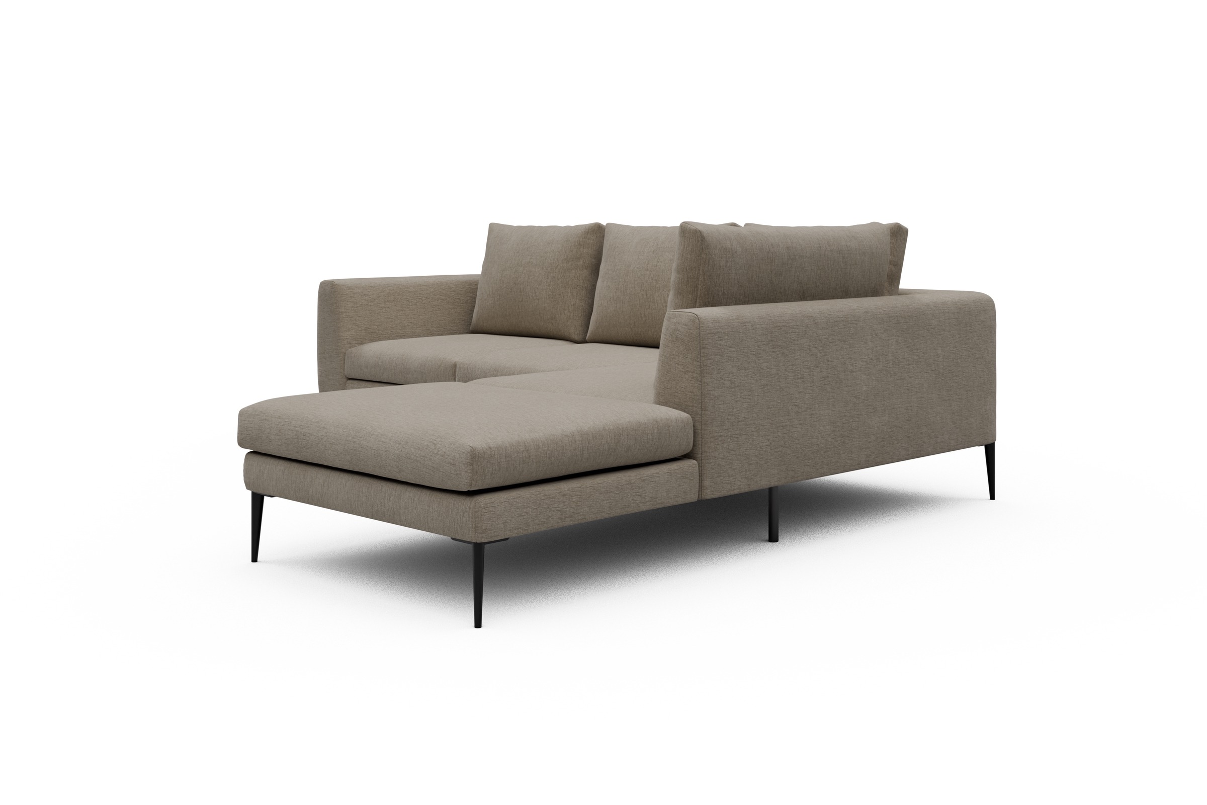 Ecksofa Paul Relax-Ecke rechts mit 2-Sitzer Smooth-Beige