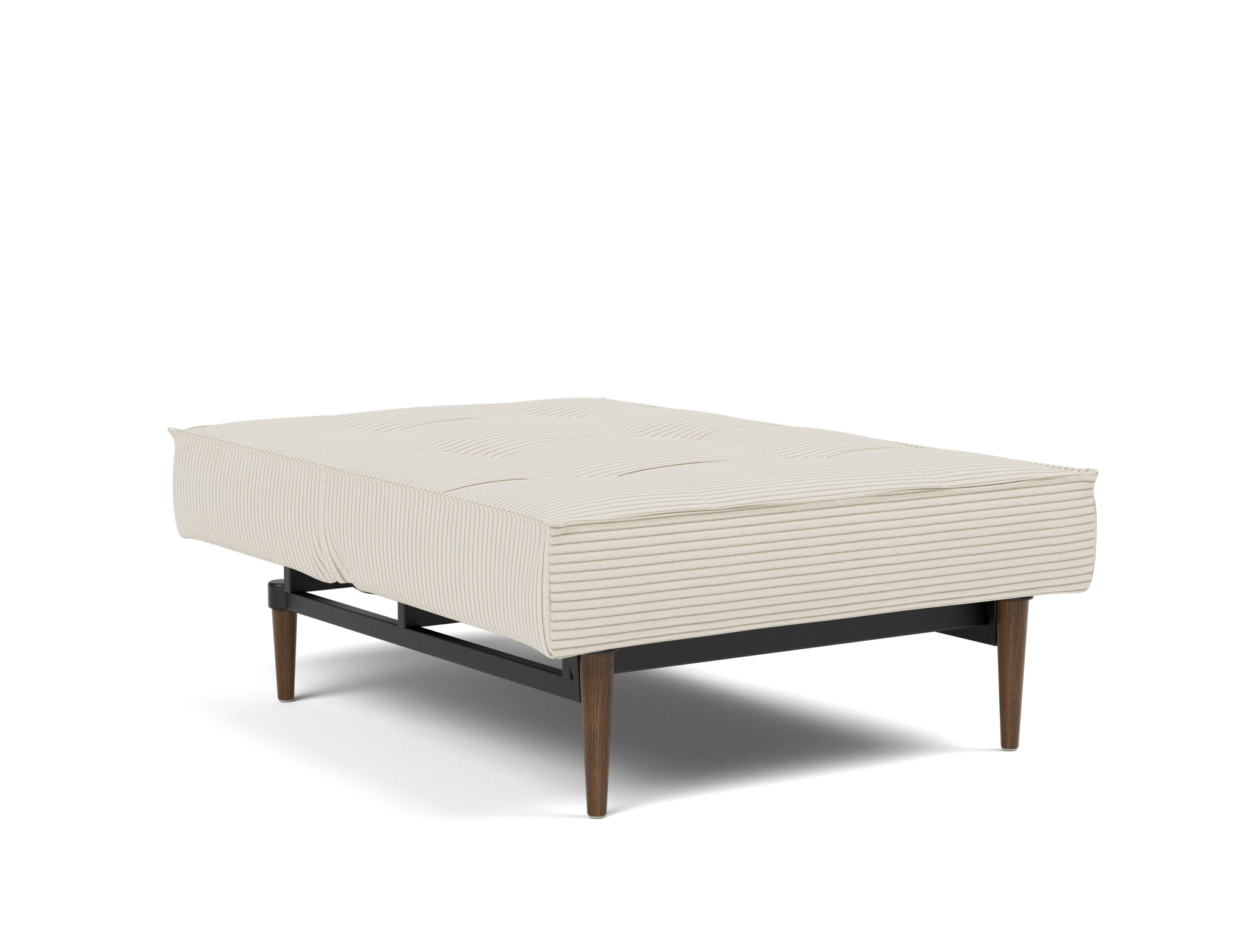Sessel Splitback Kord Corduroy 594-Ivory Beine Styletto Eiche dunkel