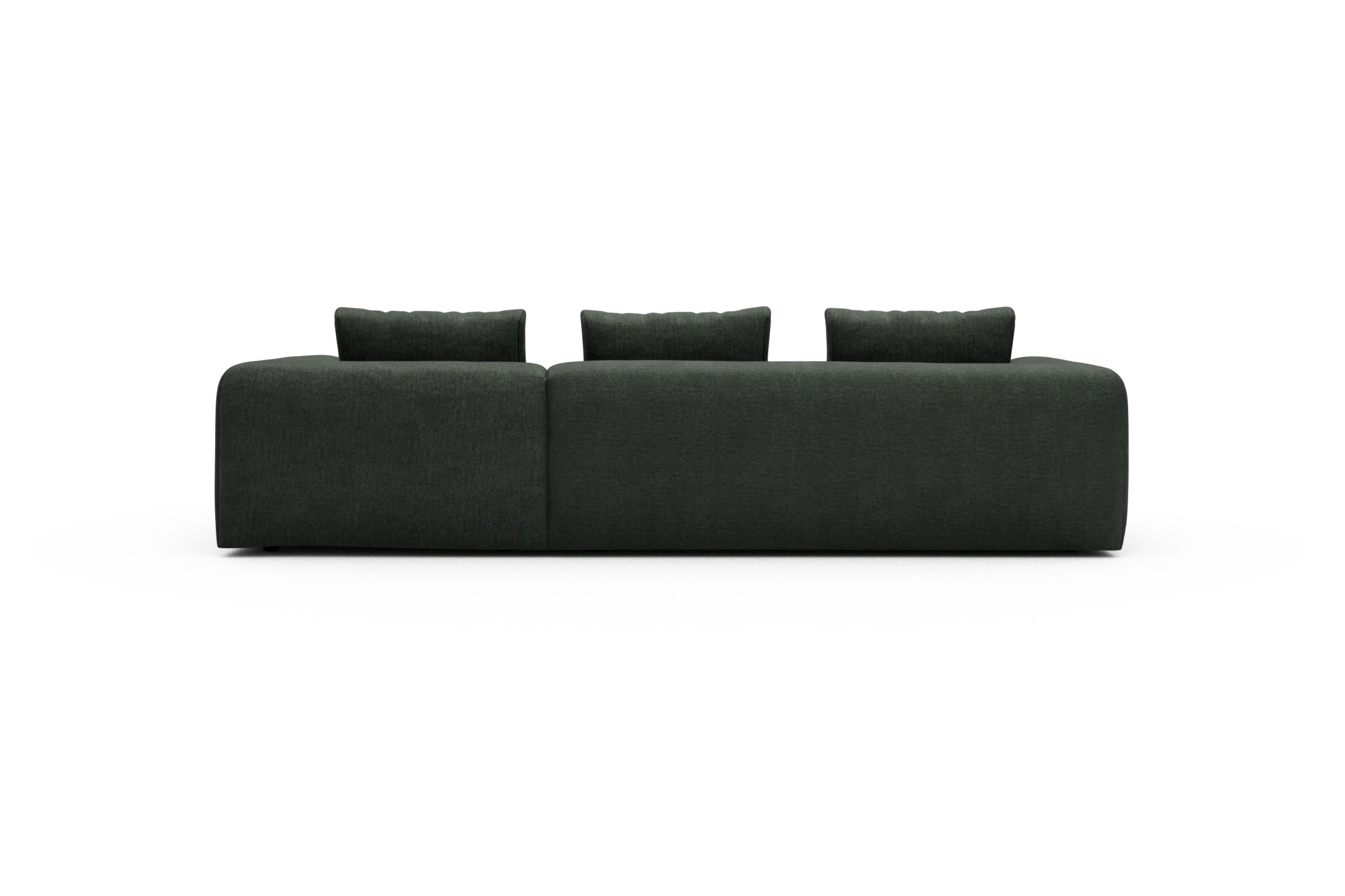 Ecksofa Fred Chaiselongue rechts mit 2,5-Sitzer Aivi-Pine-Green