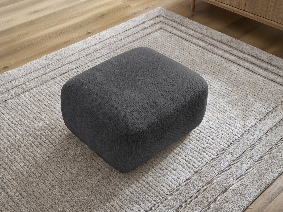 Bobochic Denise Pouf Strukturstoff Schwarz