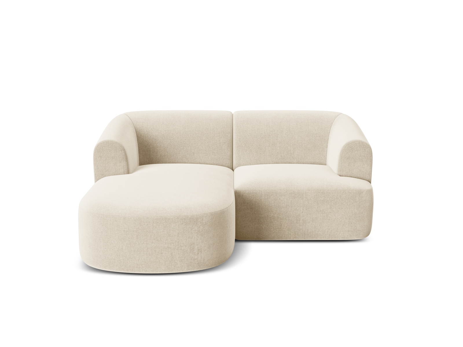 Cosmopolitan Design Ecksofa Campi 3-Sitzer Samt Vogue Helles Beige Links