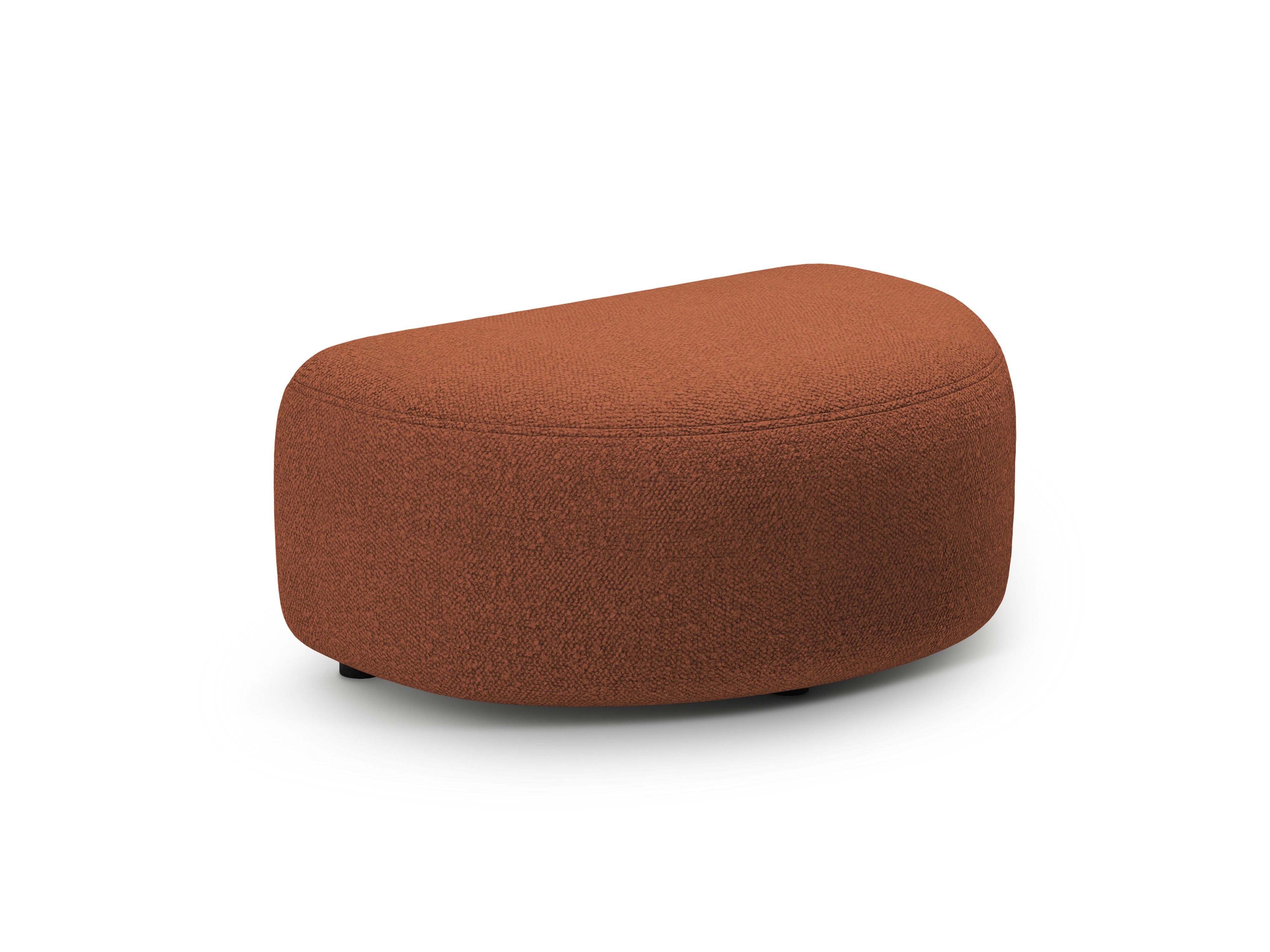 Micadoni Hocker Kate halbrund Boucle Baloo Terrakotta