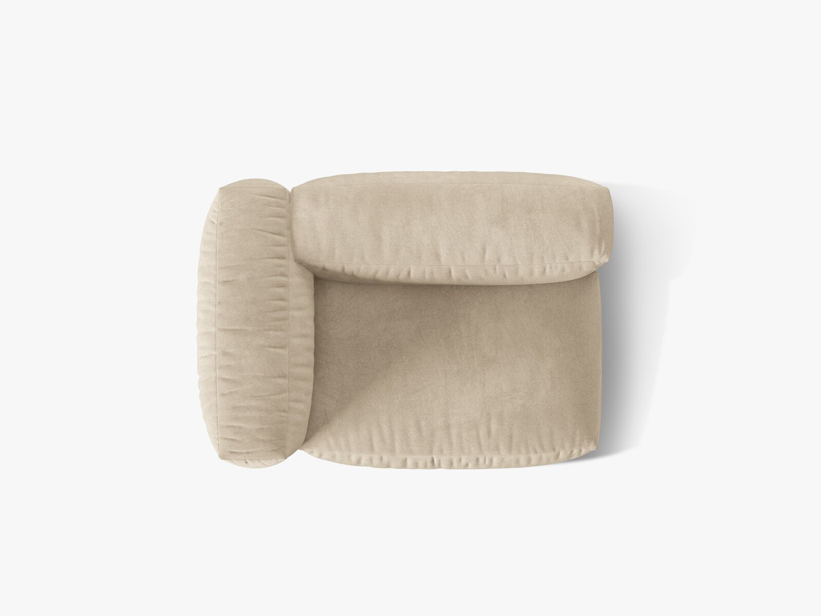 Micadoni Eckmodul Martina 1-Sitzer Links Samt Vogue Helles Beige