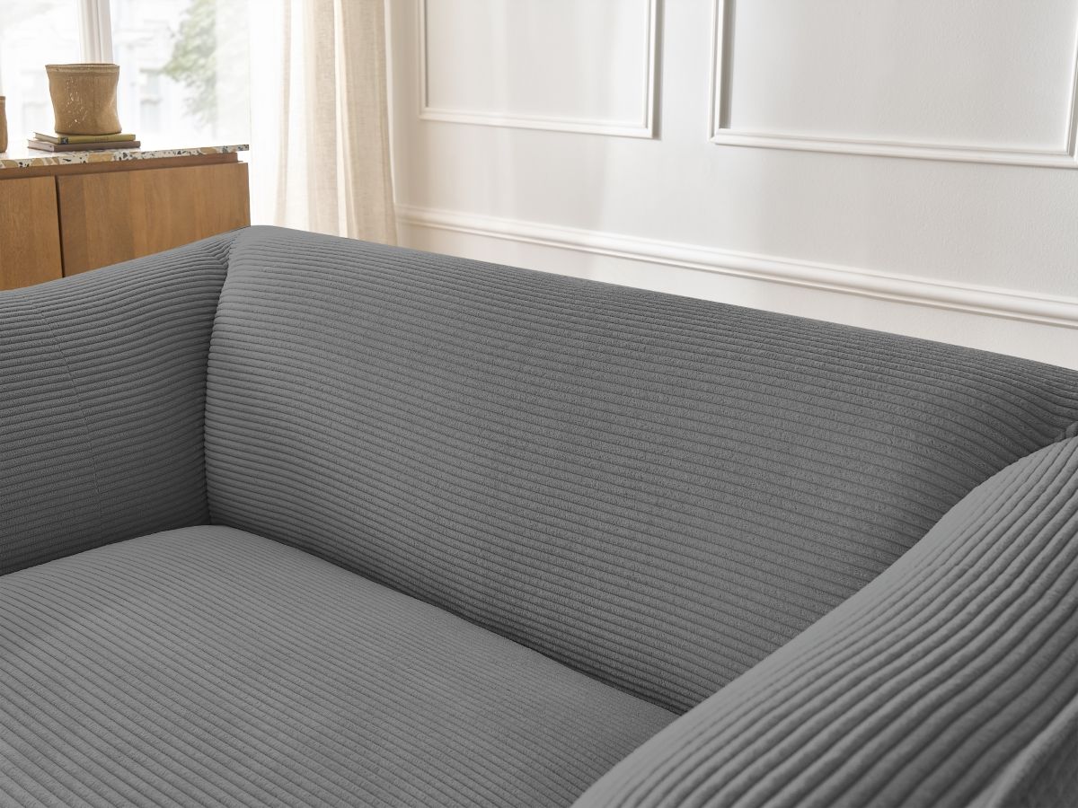 Bobochic Giorgia Sofa 2-Sitzer Cordsamt Dunkelgrau