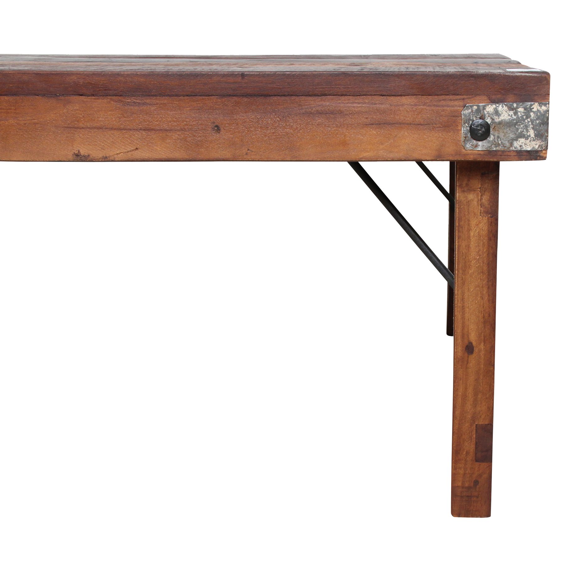 Raw Materials Brauner klappbarer Couchtisch 120x75x45cm