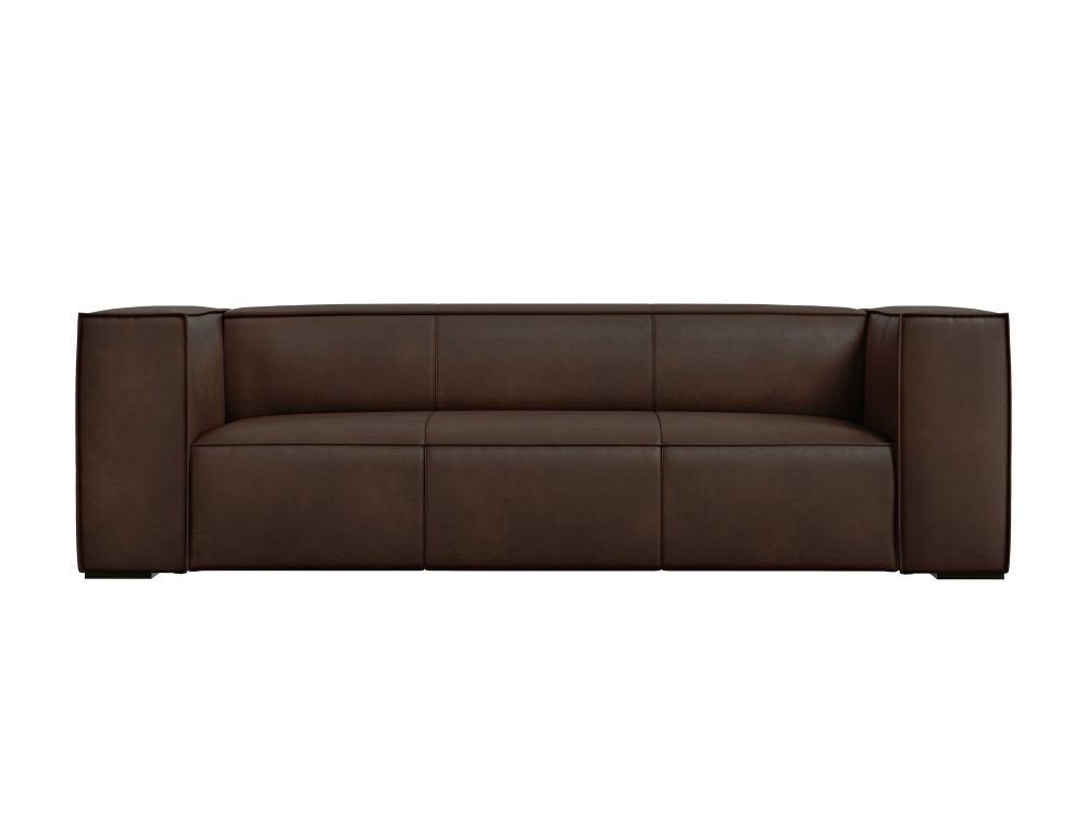 Cosmopolitan Design Sofa Turin 3-Sitzer Leder Granada Dunkelbraun