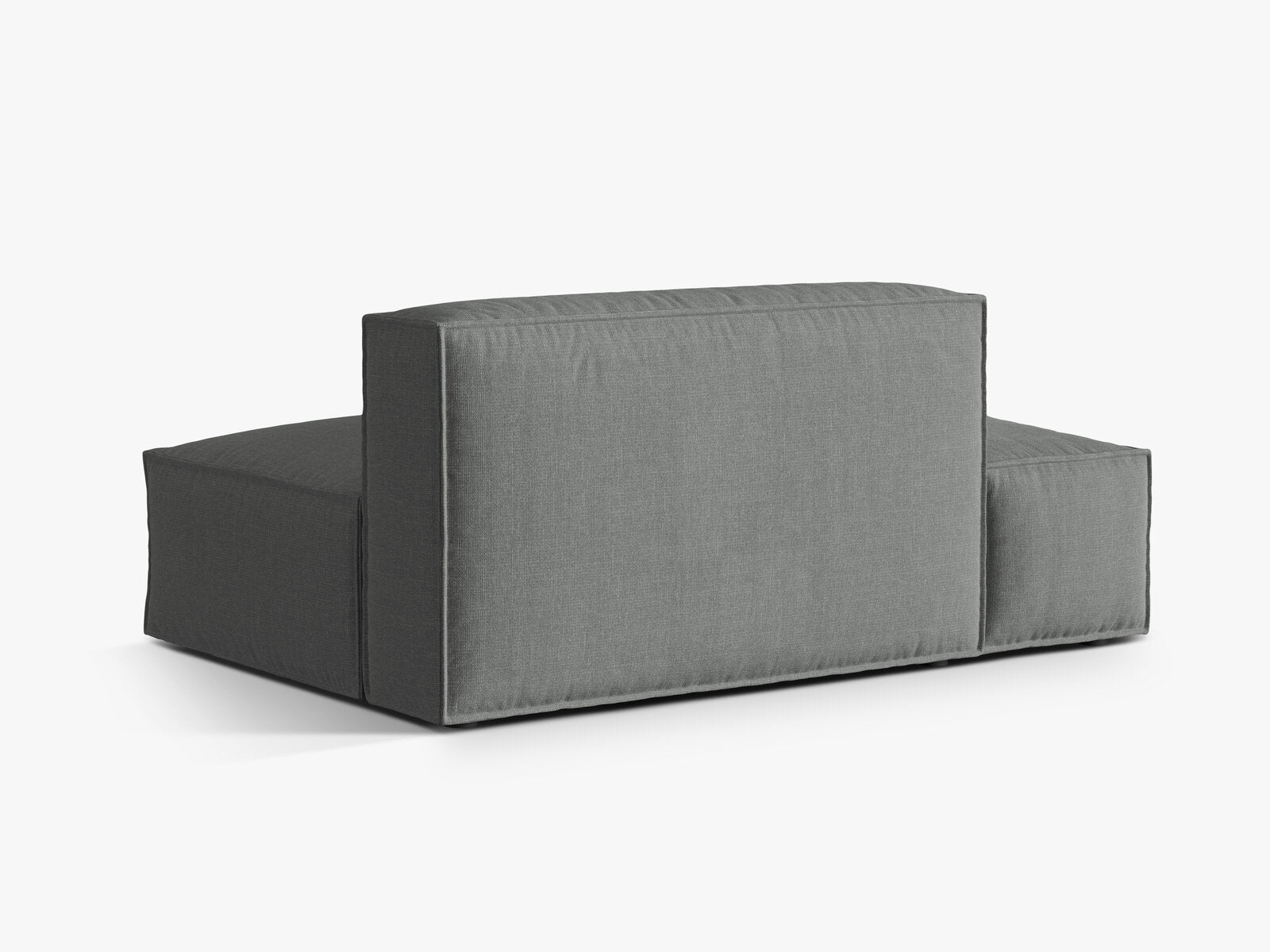 Micadoni Modul Nuria 3-Sitzer Links Strukturierter Stoff Grau