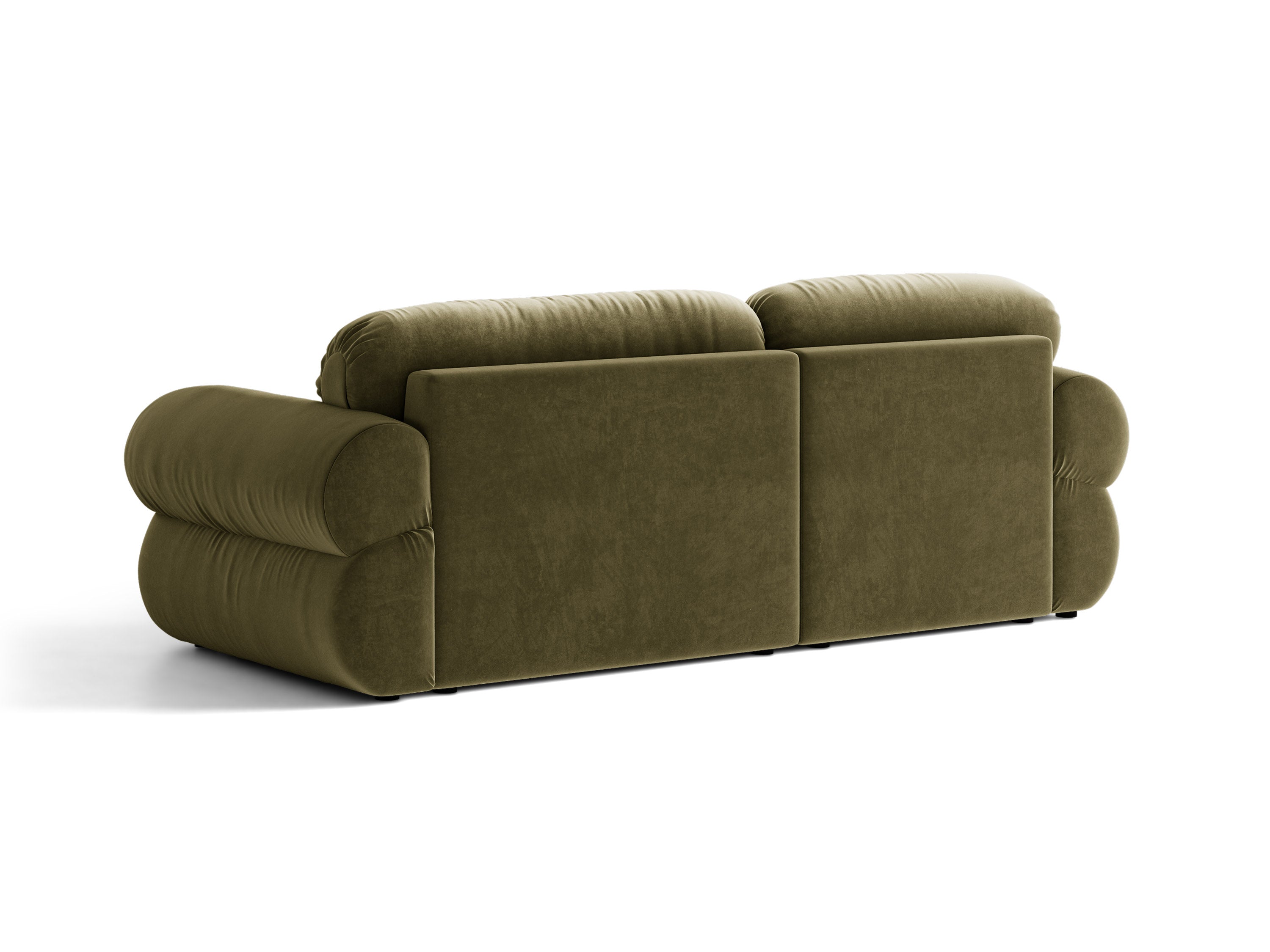 Micadoni Ophelia Ecksofa 4-Sitzer Rechts Samt Salvador Grün