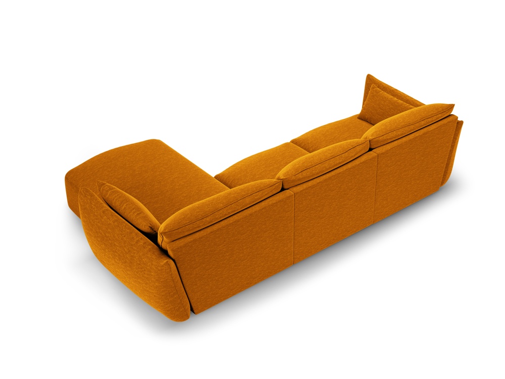 Cosmopolitan Design Ecksofa Matera 5-Sitzer Chenille Eden Senf Rechts