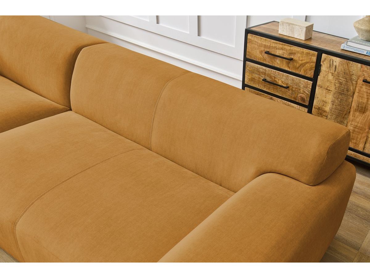 Bobochic Lavena Ecksofa 272 × 220 cm Samt Gelb Ecke links
