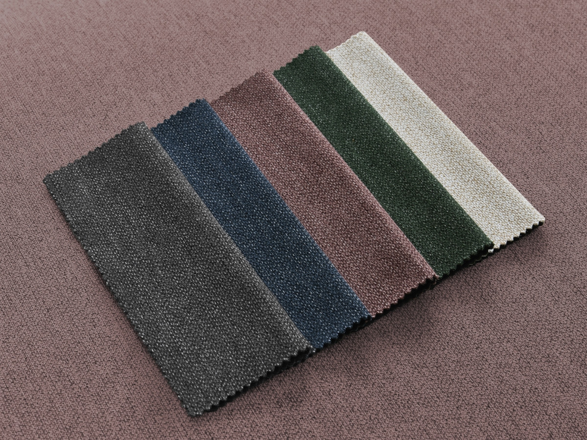 Bobochic Rousseau Ecksofa Melange-Stoff Rosa Ecke rechts
