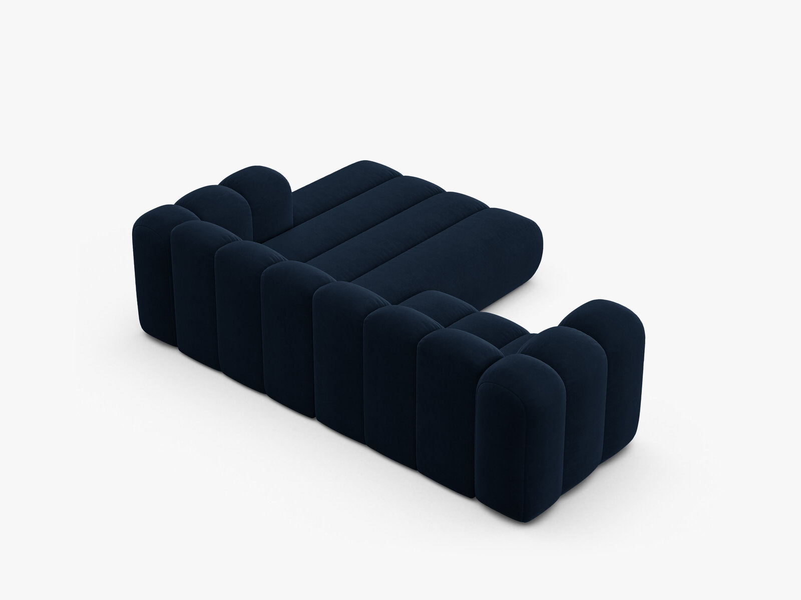 Micadoni Modulares Ecksofa Lupine 3-Sitzer Rechts Samt Salvador Königsblau