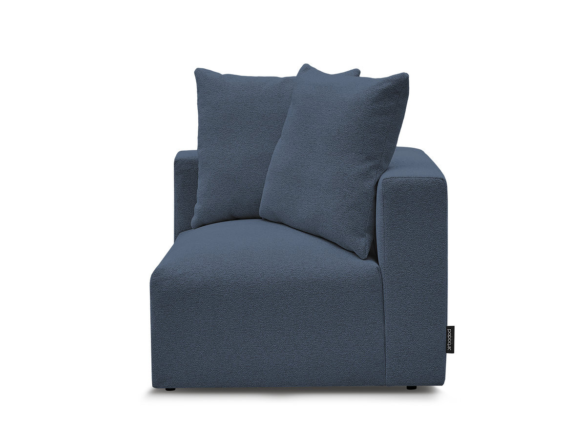 Bobochic Voltaire Eckmodul Melange-Stoff Dunkelblau Ecke rechts