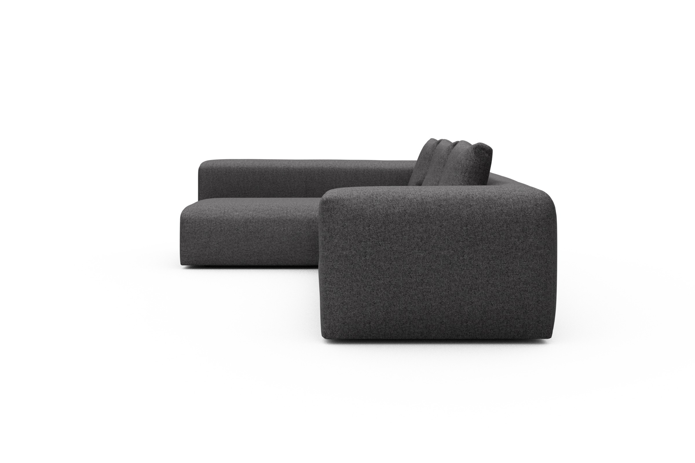 Ecksofa Fred 2x 2,5-Sitzer links offen Sama-Antracite
