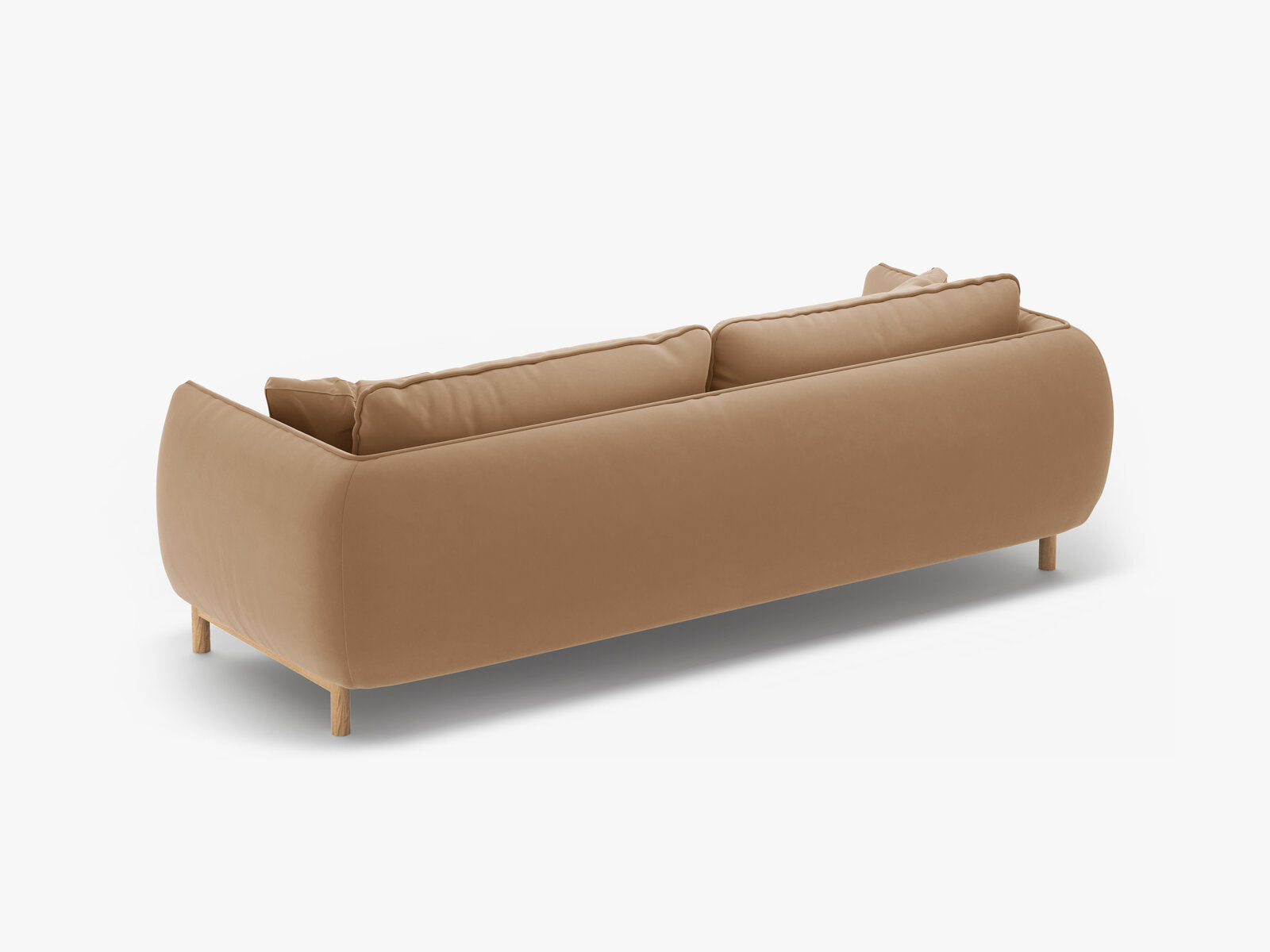 Micadoni Ada Sofa 3-Sitzer Samt Casino Mandelbeige