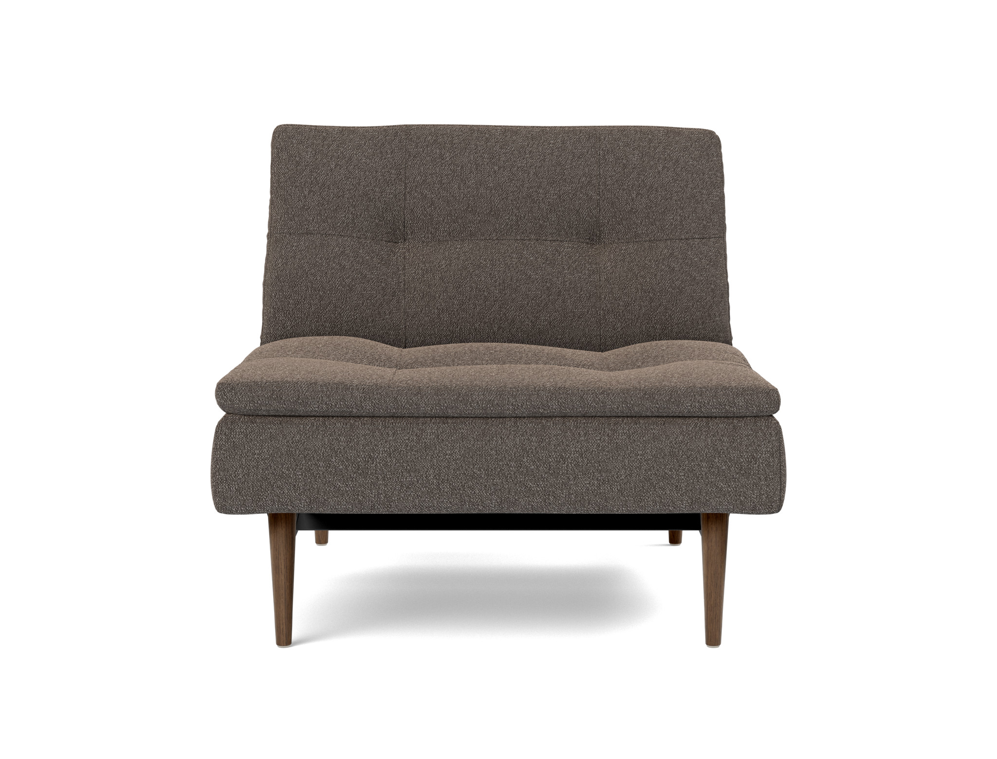 Sessel Dublexo Boucle Skandi 530-Taupe Beine Styletto Eiche dunkel