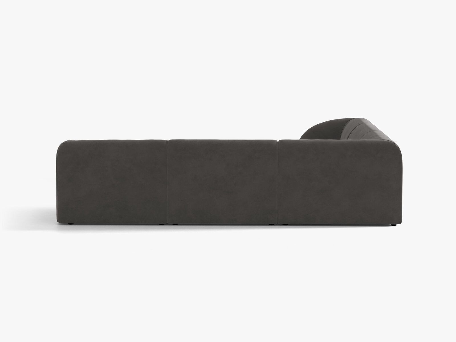 Micadoni 5-Sitzer Symmetrisches Ecksofa Miley Samt Venus Grau