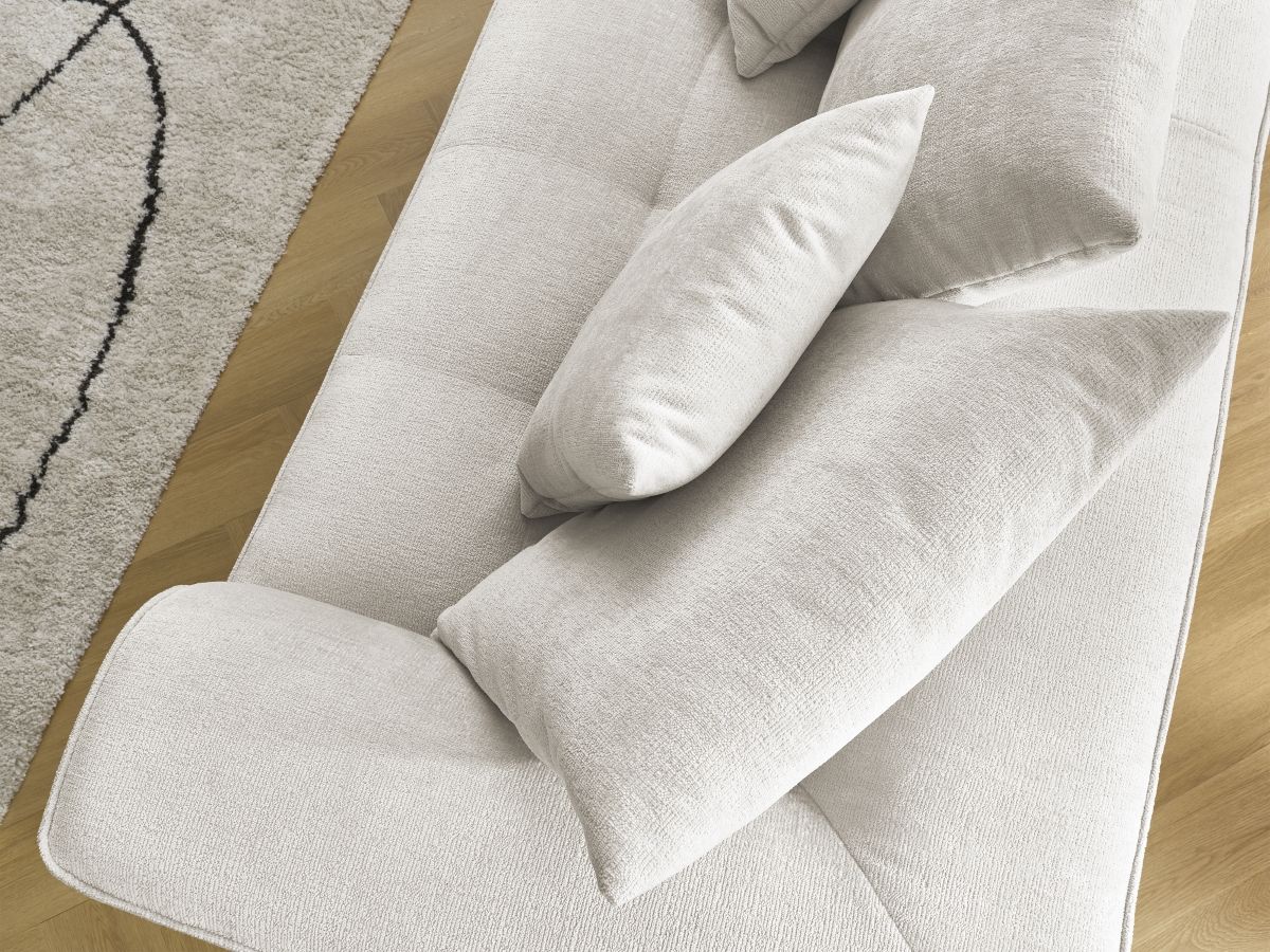 Bobochic Whesley Sofa 3-Sitzer Stoff Beige