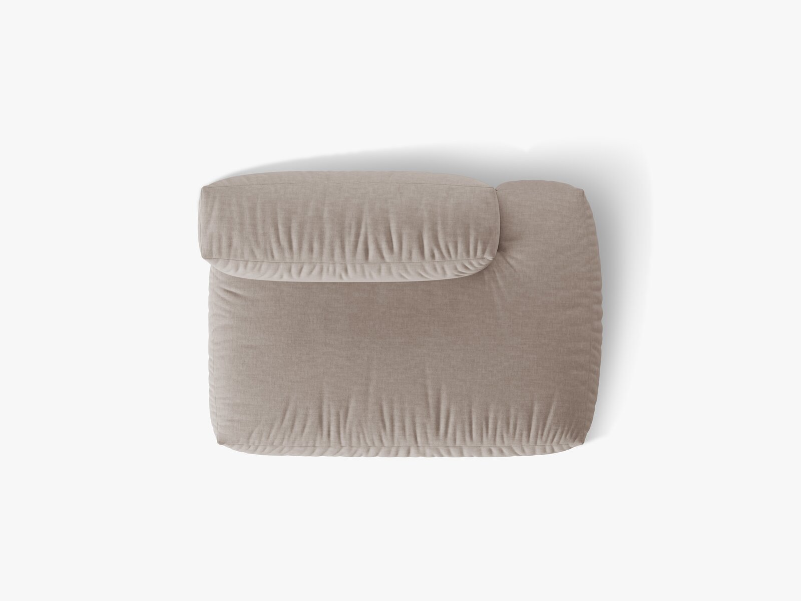 Micadoni Ecksofa-Modul Martina 1-Sitzer Strukturierter Stoff Boston Dunkelbeige Rechts