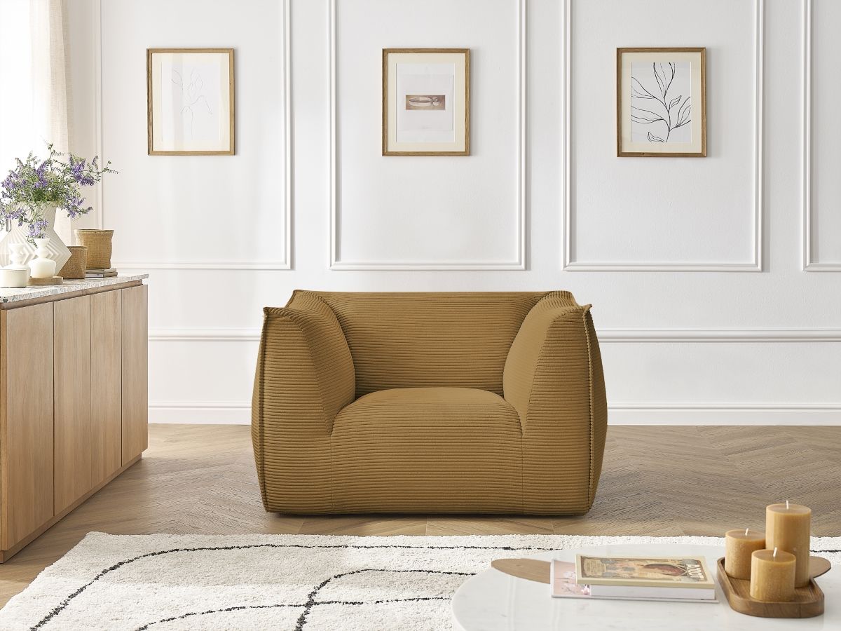 Bobochic Giorgia Sessel Cordsamt Gelb