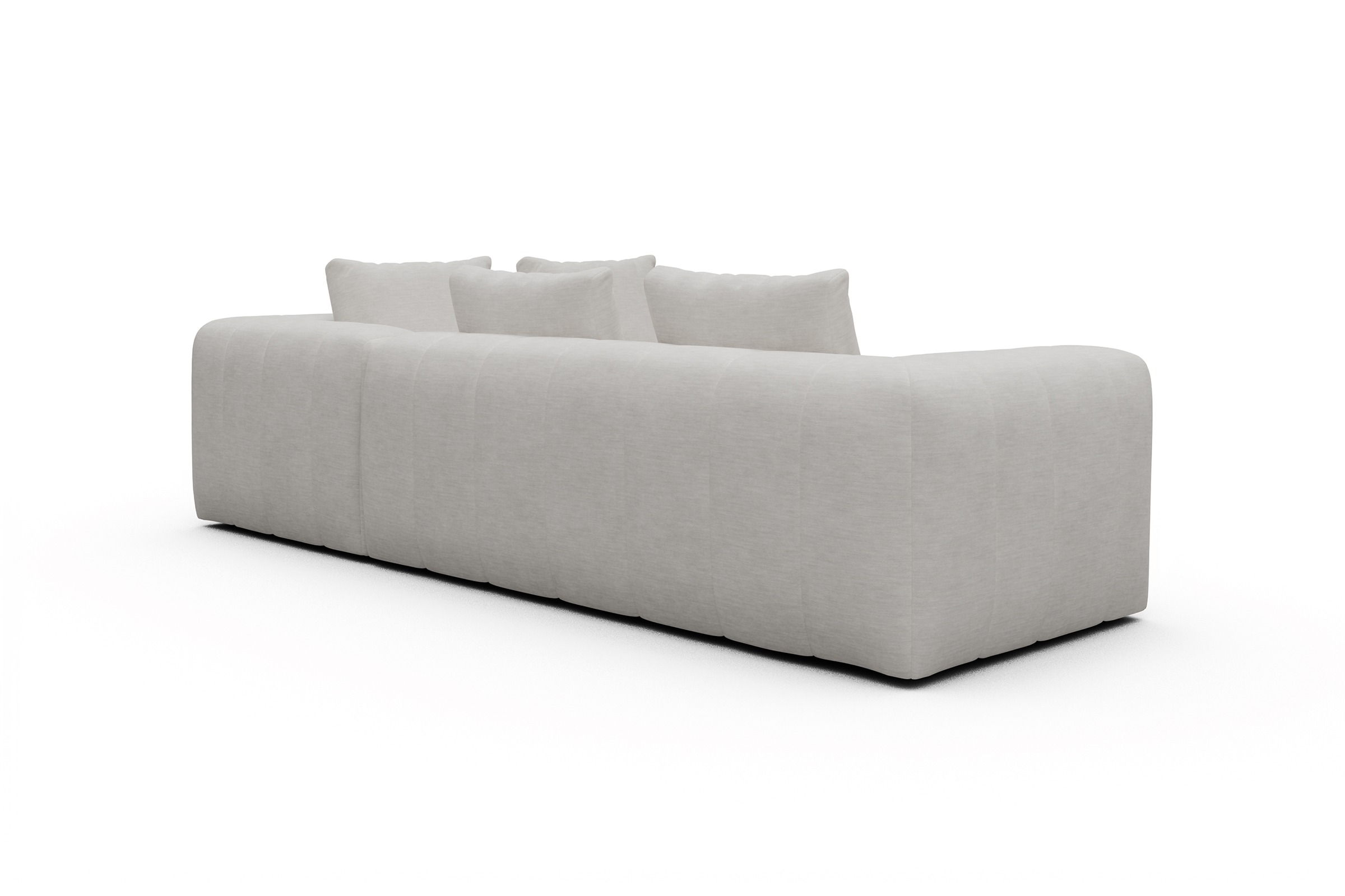 Ecksofa Hugo 2x 2,5-Sitzer Armlehne links Vivus-Dusty-Off-White