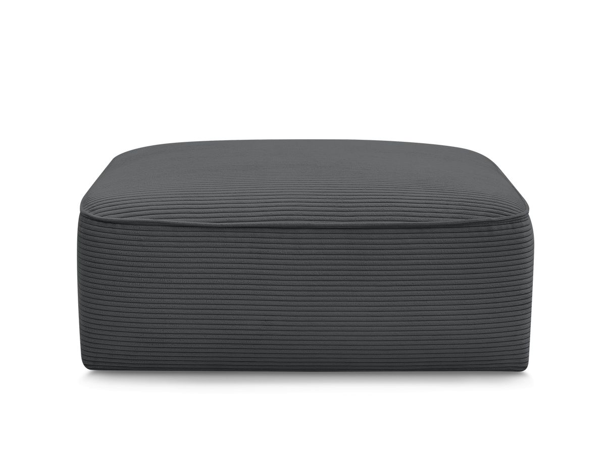 Bobochic Leopold Pouf Cordsamt Dunkelgrau