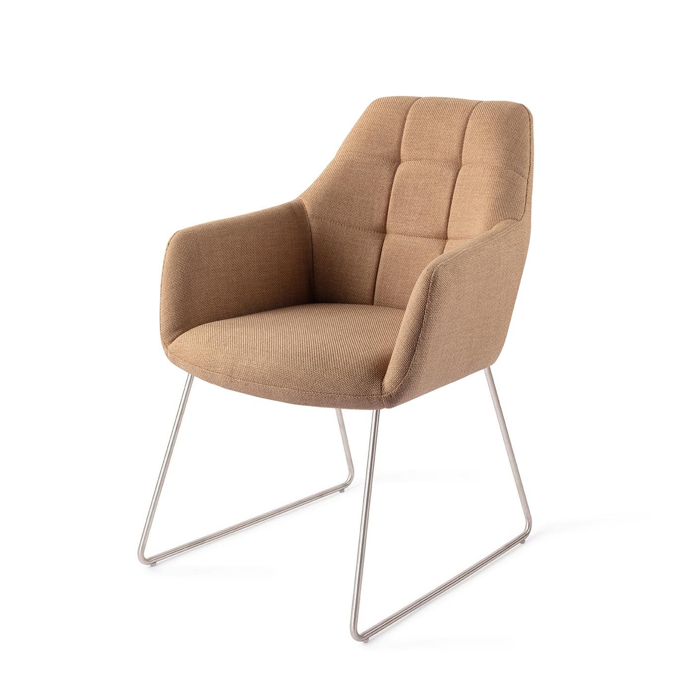 Jesper Home Esszimmerstuhl Noto Toasted-Toffee Slide Stahl