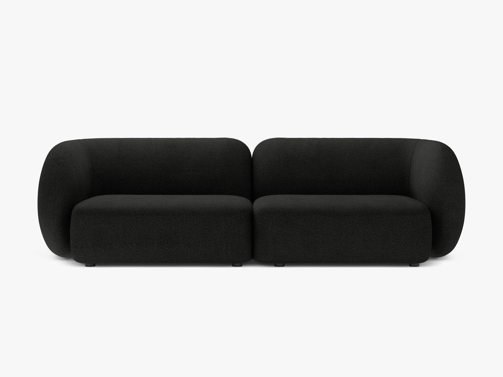 Micadoni Sofa Kate 4-Sitzer Boucle Schwarz