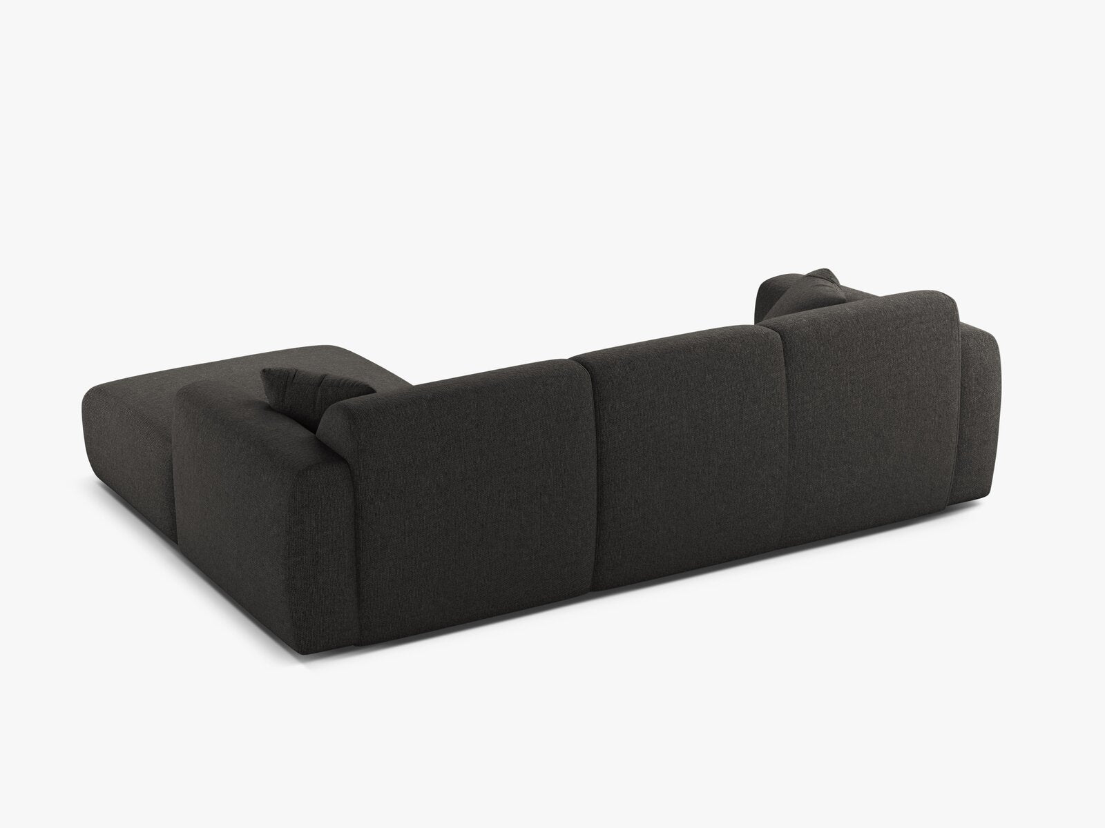 Micadoni Ecksofa Molino 4-Sitzer Rechts Chenille Eden Dunkelgrau