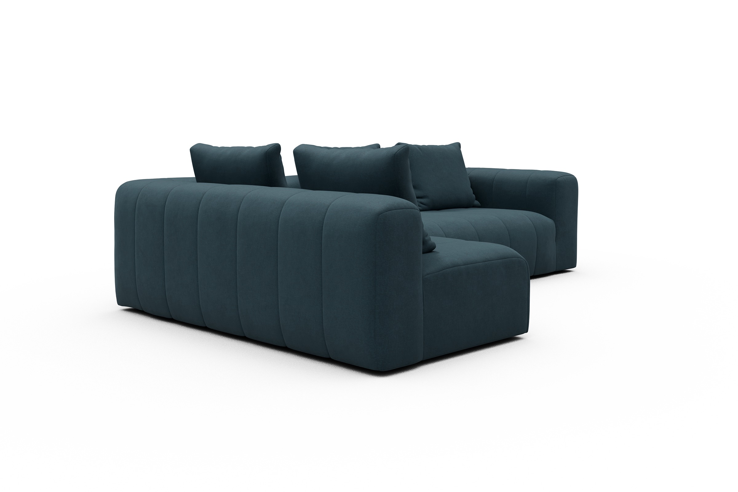 Ecksofa Hugo 2x 2,5-Sitzer Armlehne rechts Satya-Indigo