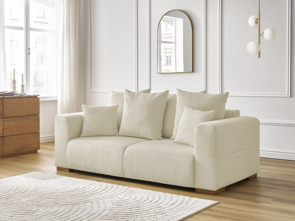 Bobochic Sidonie Sofa 2-Sitzer Cordsamt Beige