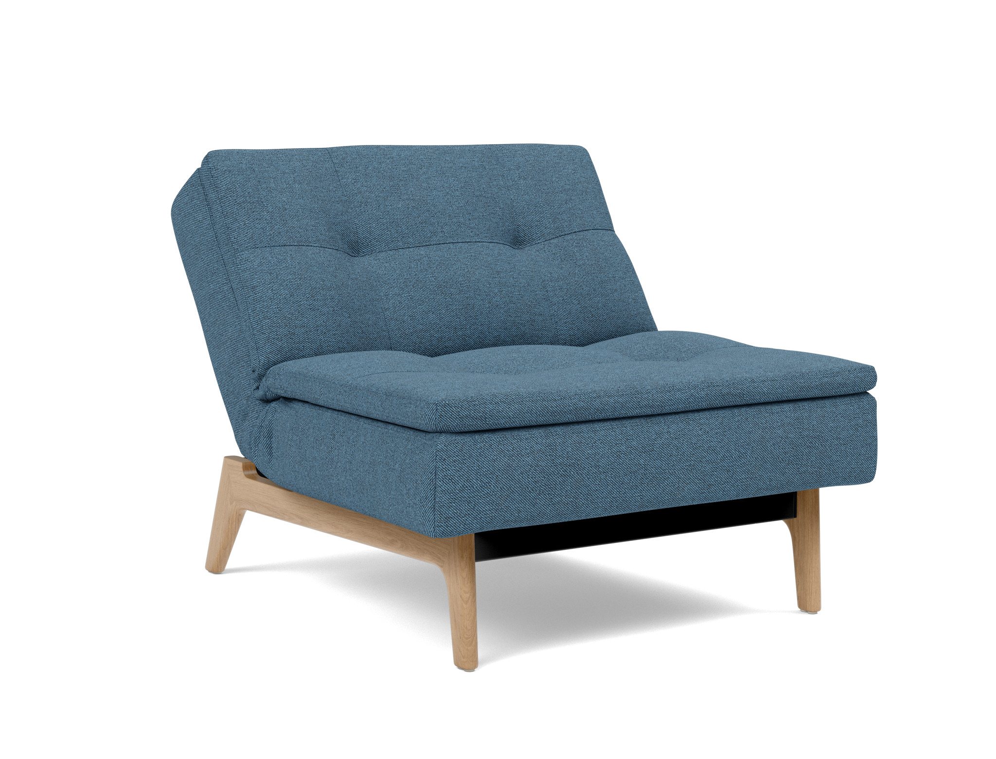 Sessel Dublexo Strukturierter Stoff Weda 302-Weda-Blue Beine Eiche