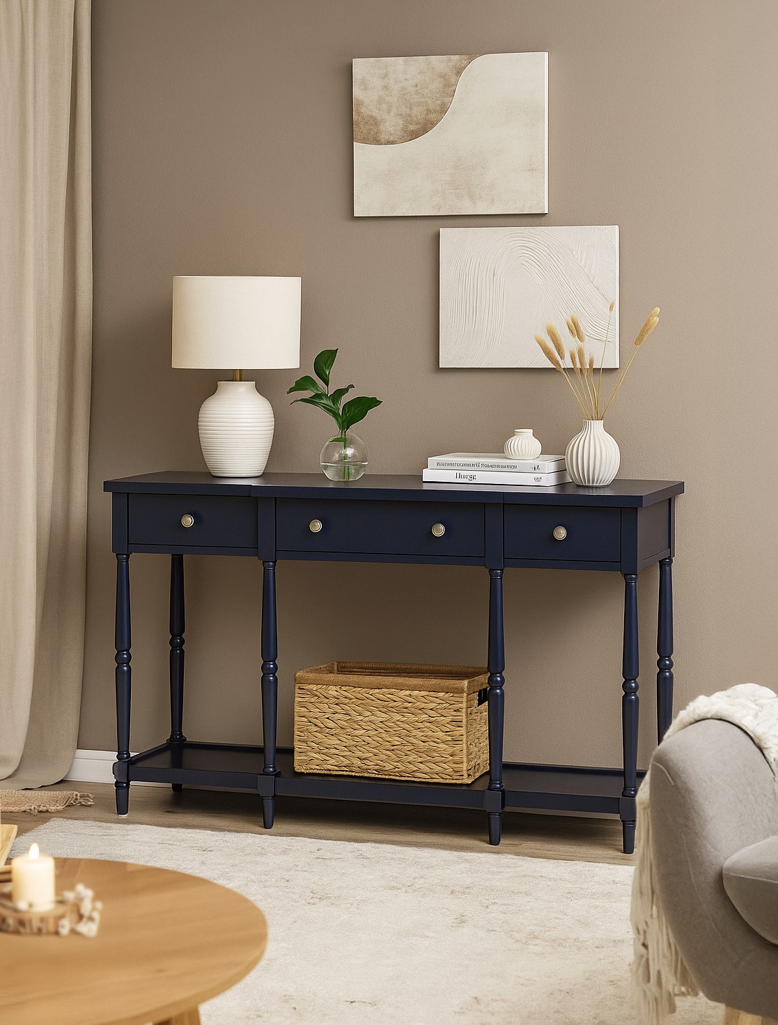 Livin Hill Konsolentisch Avola 152,5 cm Marineblau