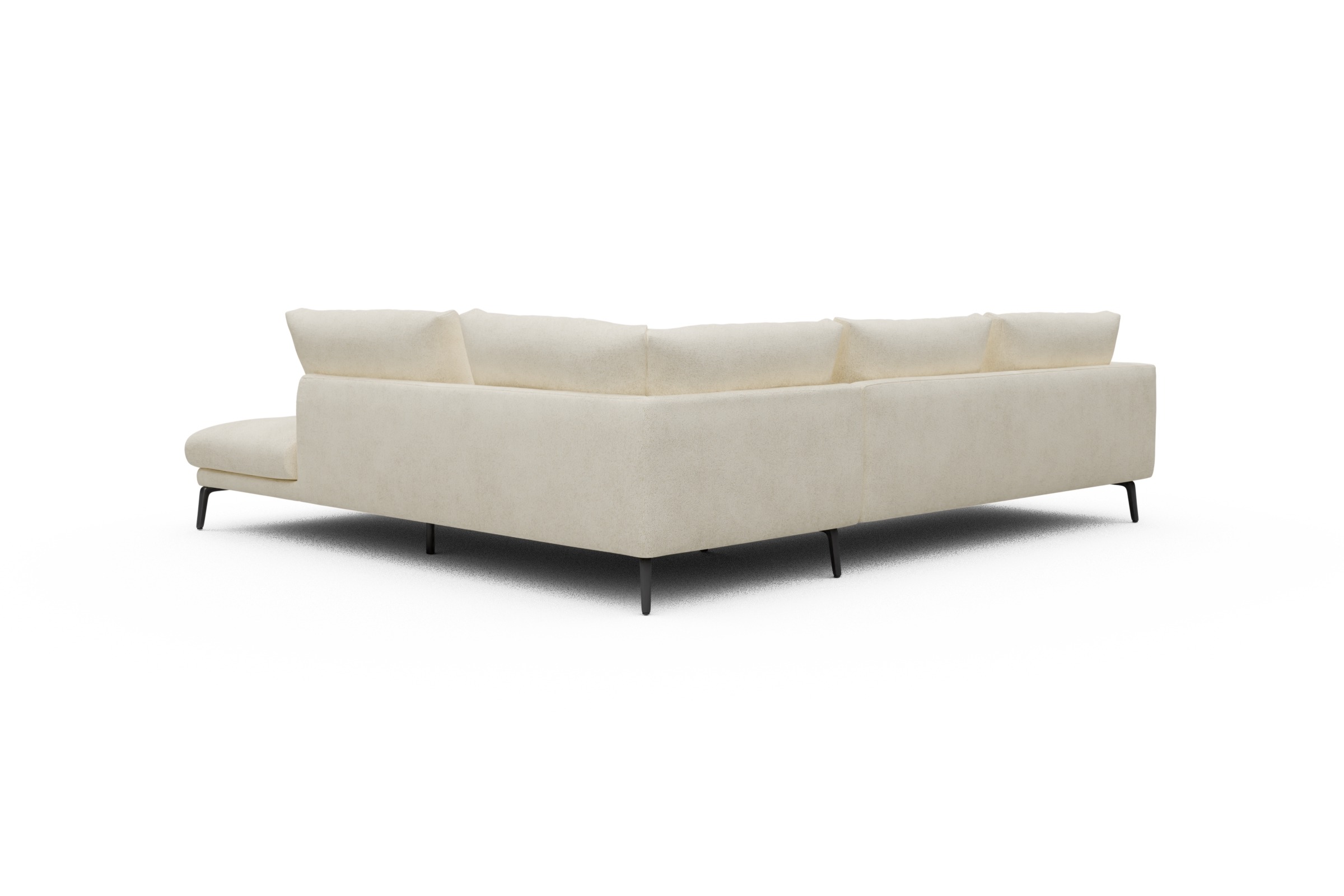 Ecksofa Karl Relax-Ecke rechts mit 2,5-Sitzer Boucle-Off-White
