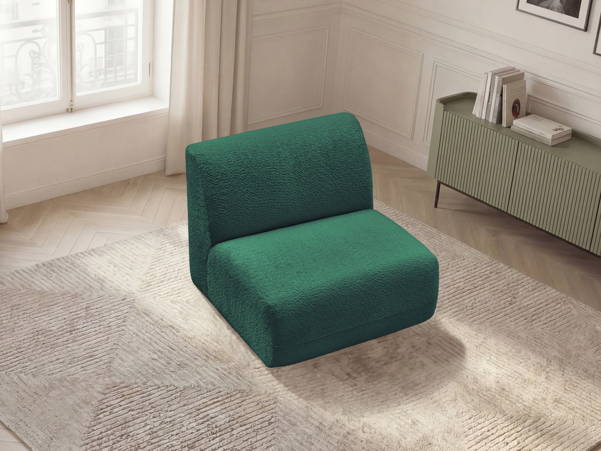 Bobochic Anda Sofamodul 1-Sitzer 84 × 103 cm Chenille Dunkelgrün