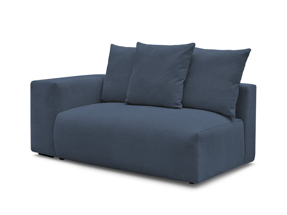 Bobochic Voltaire Sofamodul 2-Sitzer 178 × 100 cm Melange-Stoff Dunkelblau Ecke links