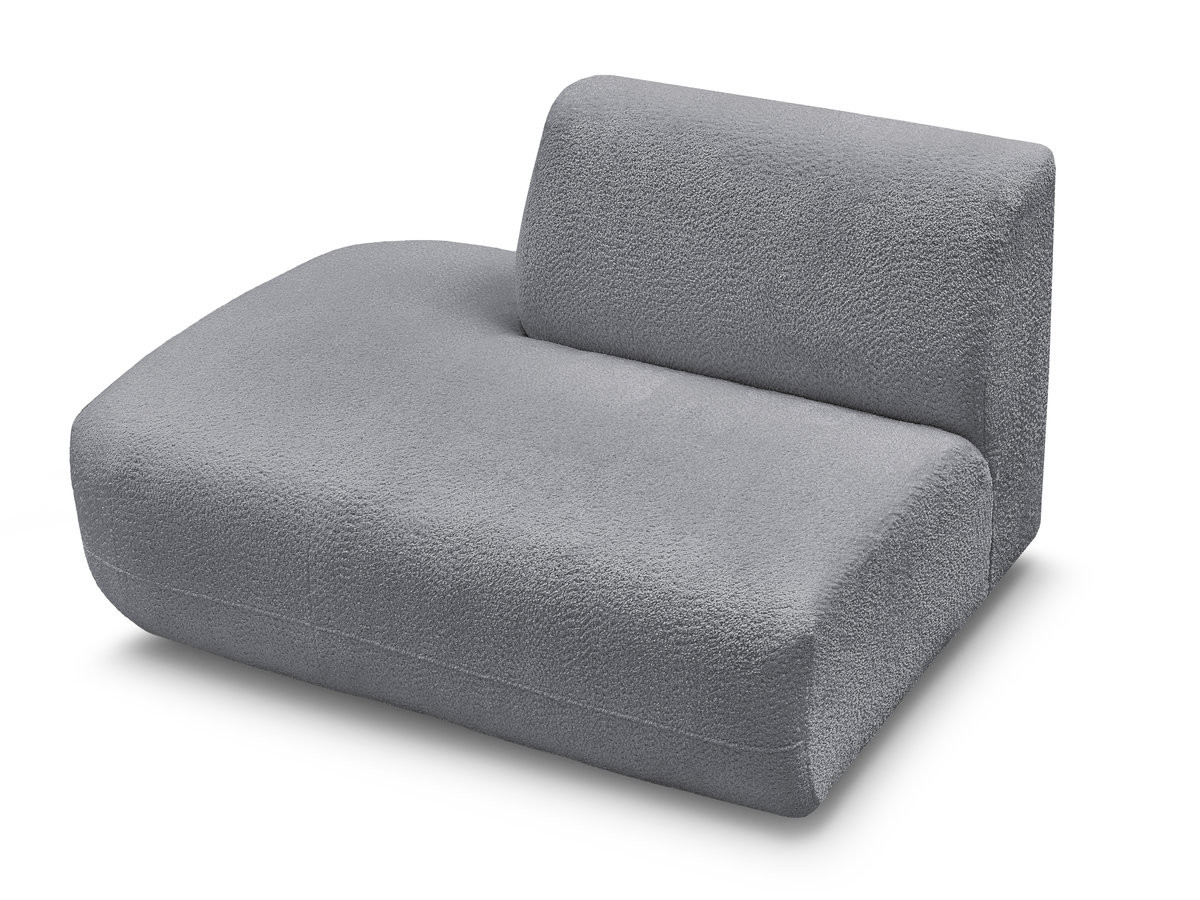 Bobochic Anda Sofamodul 2-Sitzer Chenille Grau Ecke links