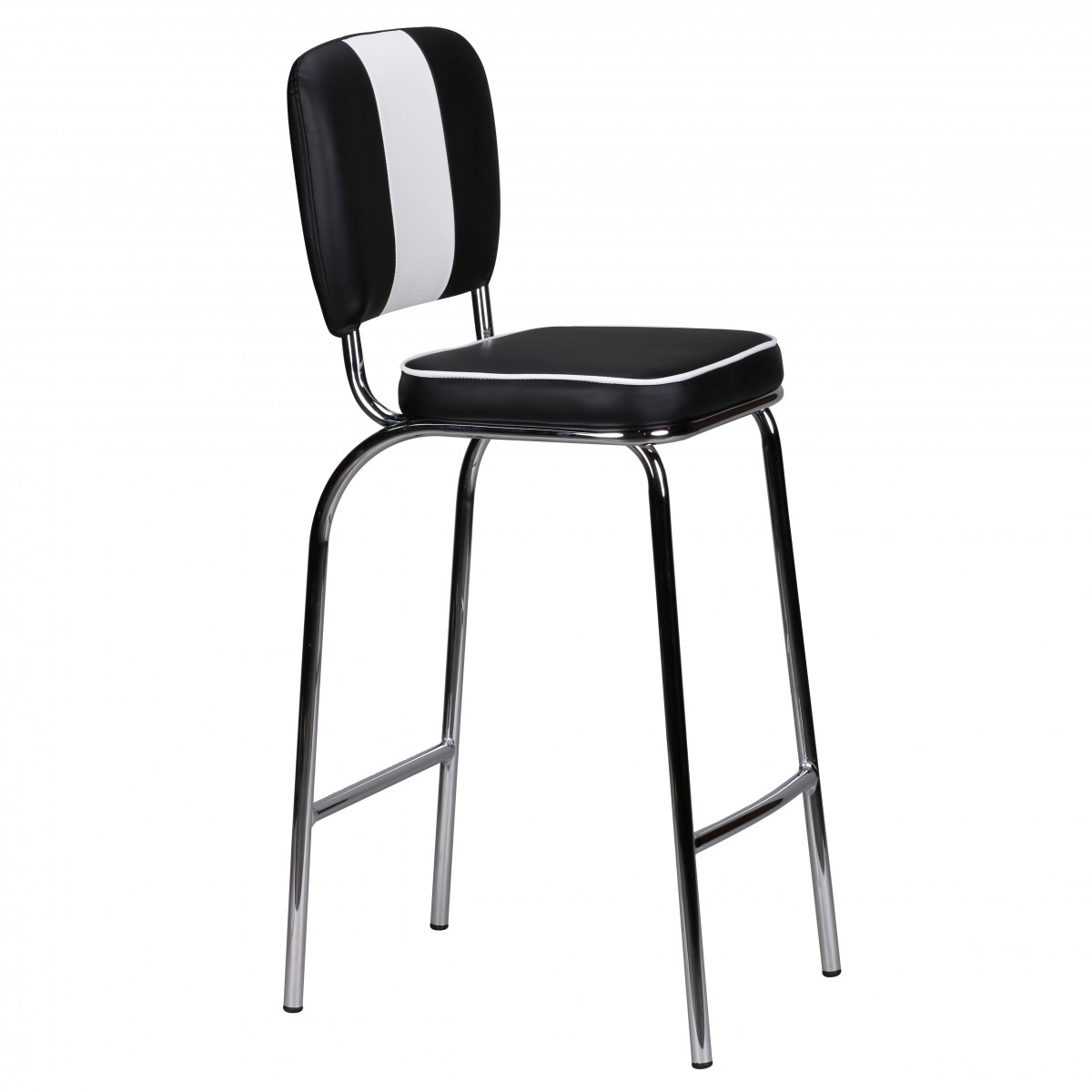 Barhocker Elva Kunstleder Schwarz