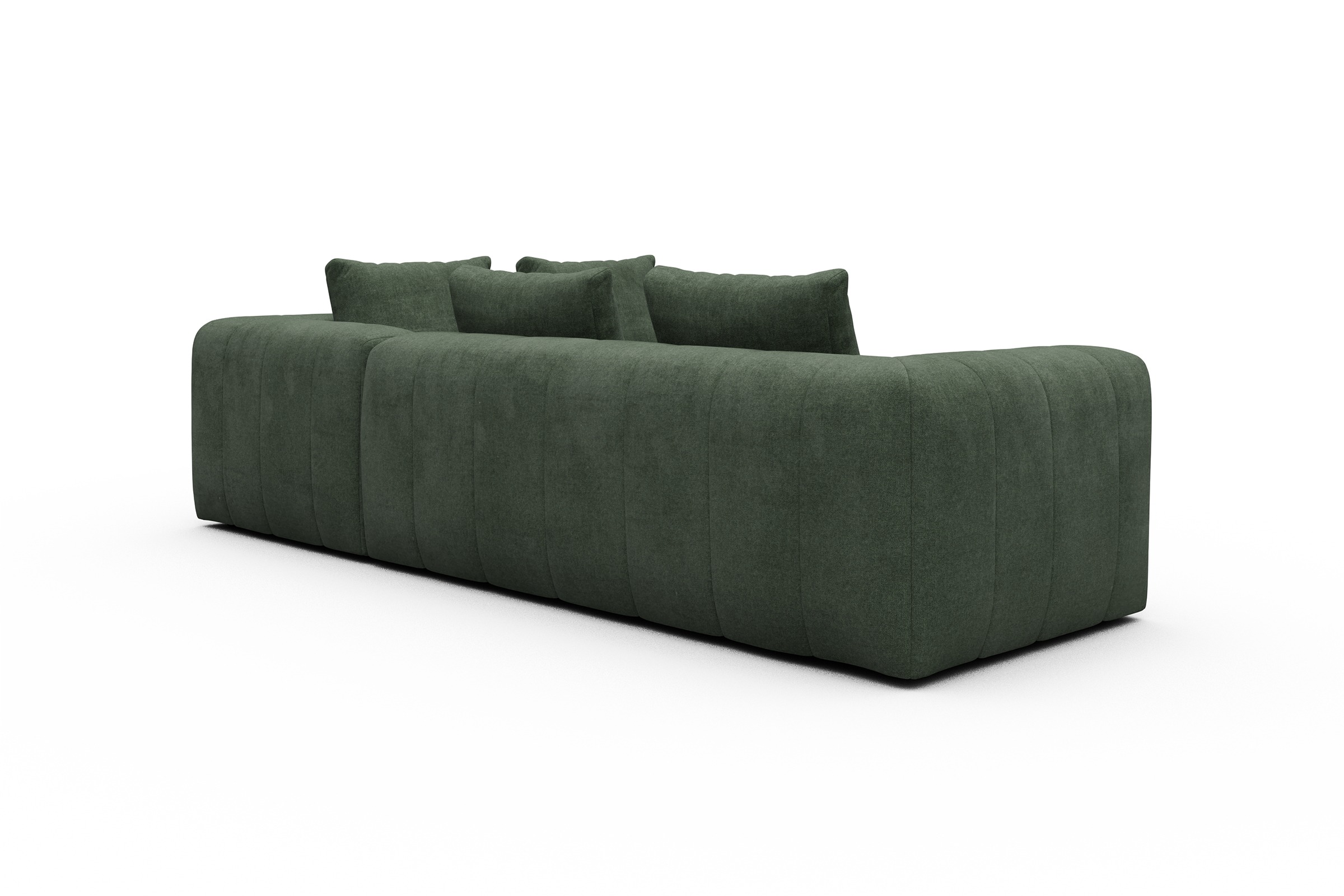 Ecksofa Hugo 2x 2,5-Sitzer Armlehne links Casone-Forest-Green