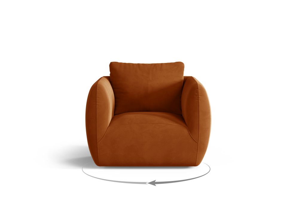 Cosmopolitan Design Sessel Nimes Samt Casino Terrakotta